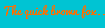 Image with Font Color FE6E00 and Background Color 00C4D3